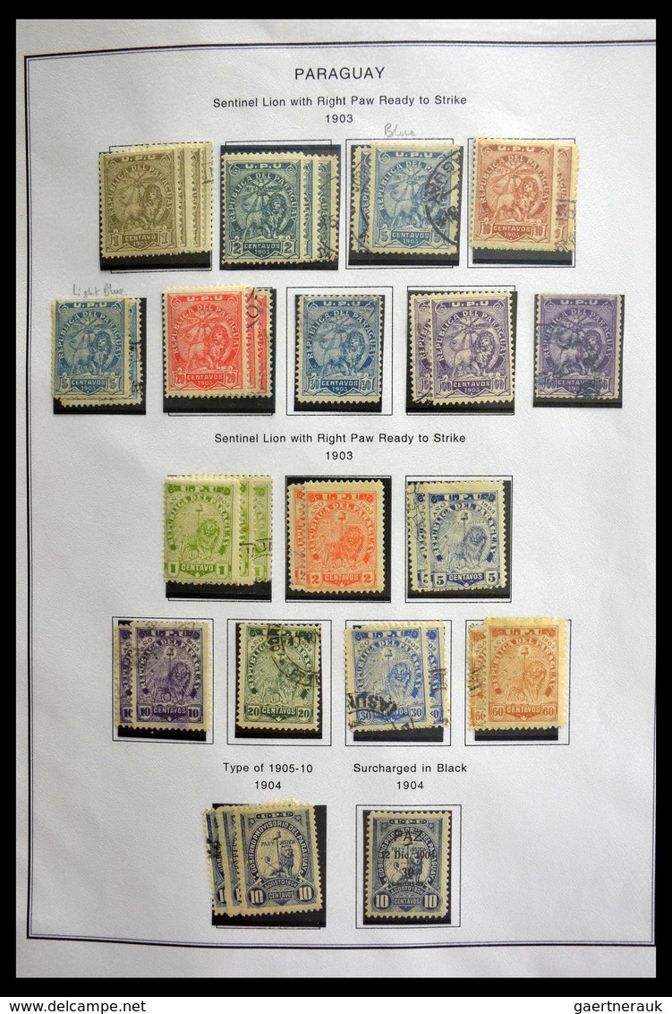 Paraguay: 1870-1964: Extensive, MNH, mint hinged and used collection Paraguay 1870-1964 in selfmade