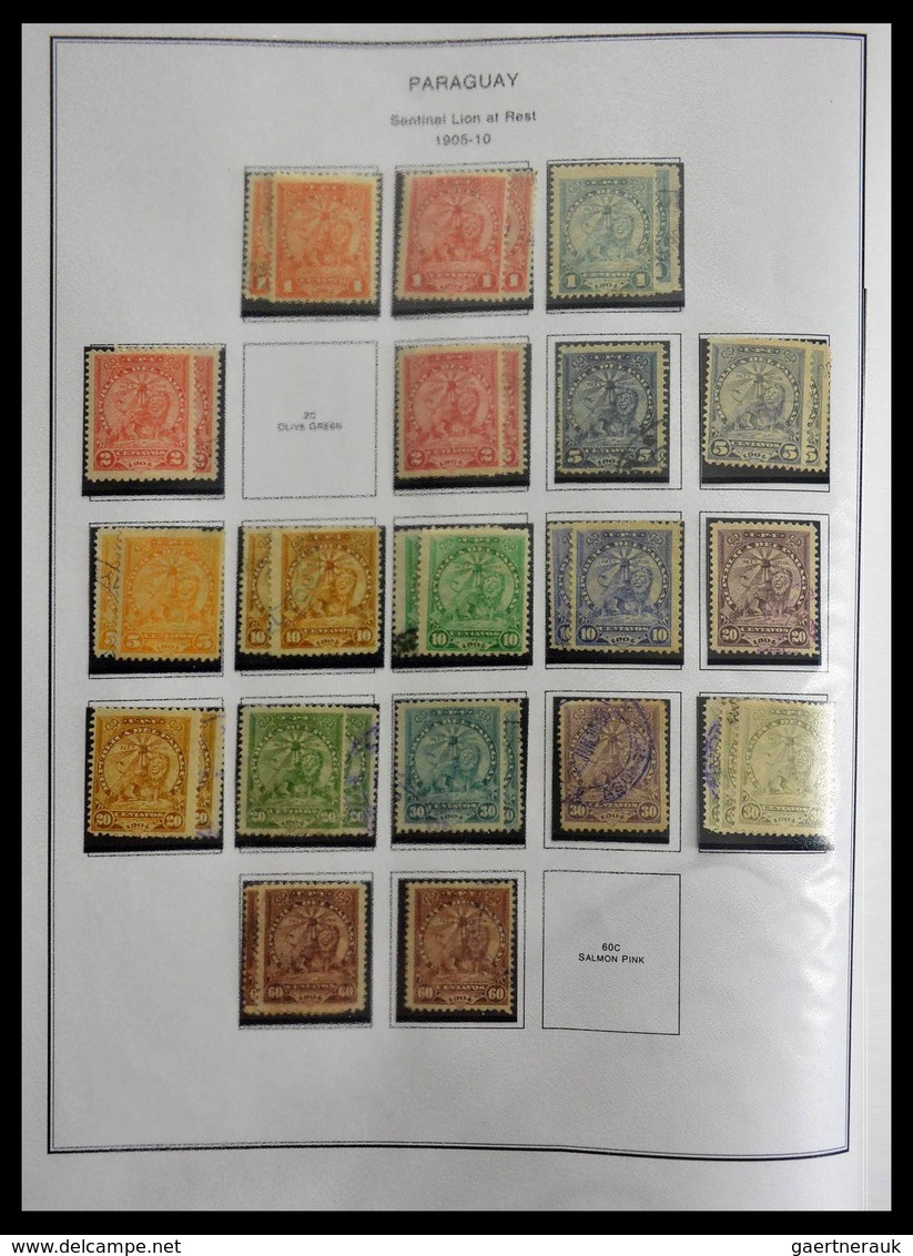 Paraguay: 1870-1964: Extensive, MNH, mint hinged and used collection Paraguay 1870-1964 in selfmade