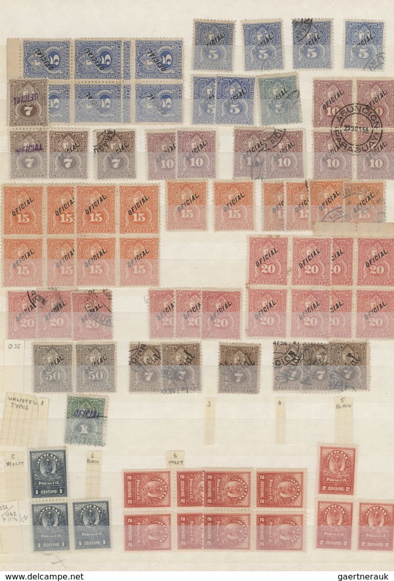 Paraguay: 1880/1900 (ca.), Comprehensive Collection/accumulation Of Mainly The "Lion" Issues, Also O - Paraguay