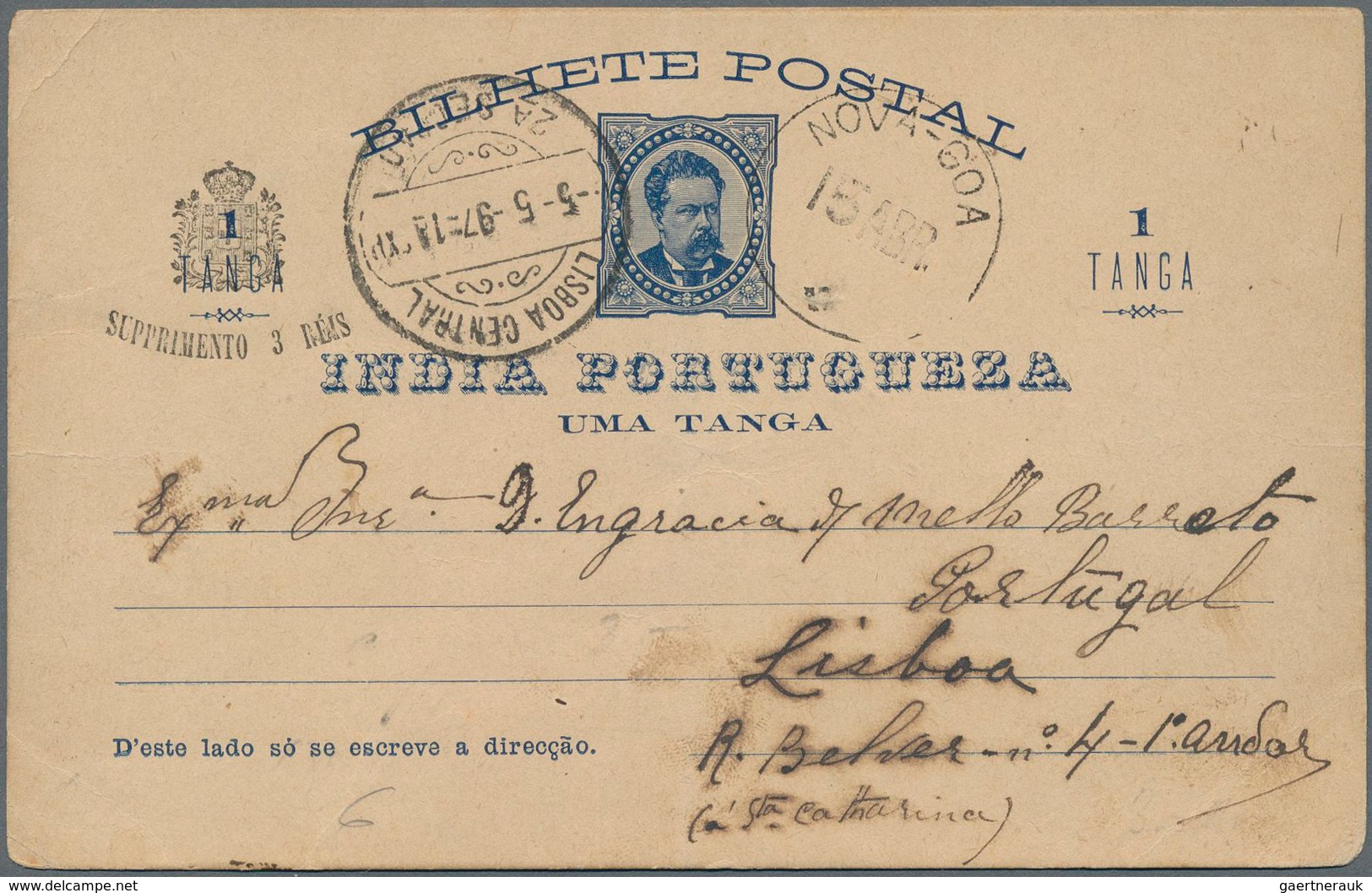 Portugiesisch-Indien: 1880's-1950's: Collection Of 76 Postal Stationery Items, Mostly Different, Som - Portugiesisch-Indien