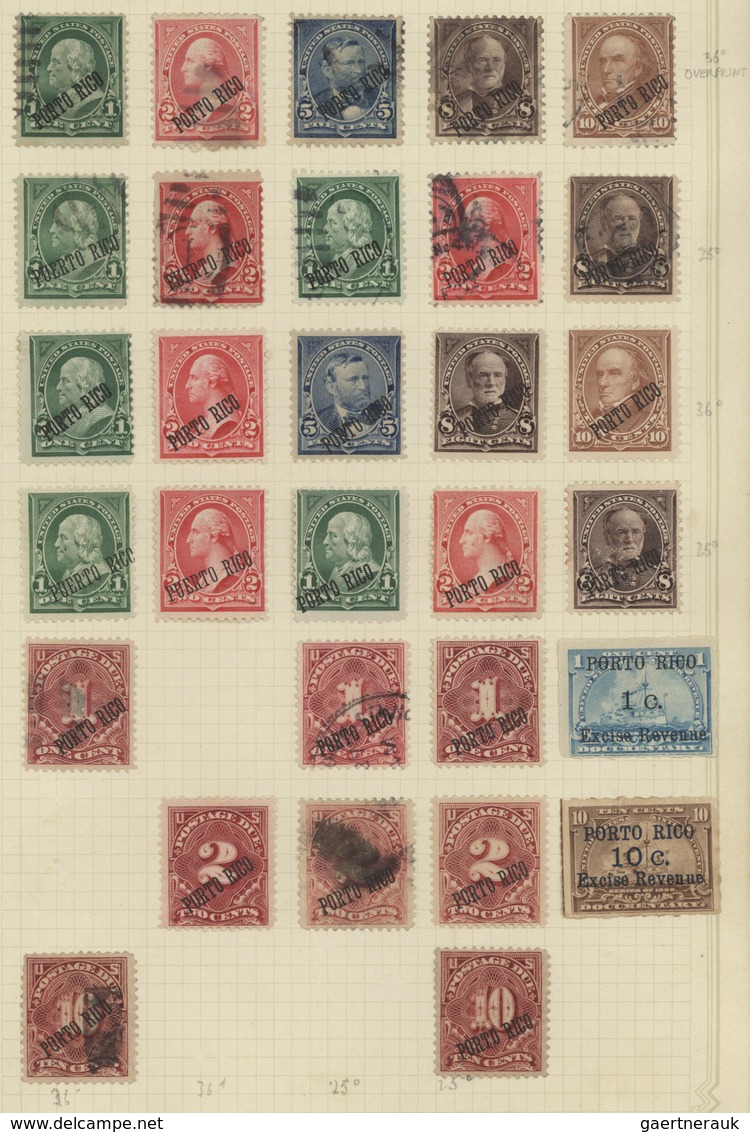 Puerto Rico: 1899/1900, Mint And Used Assortment/collection Of 30 Stamps On Album Page, Comprising " - Puerto Rico