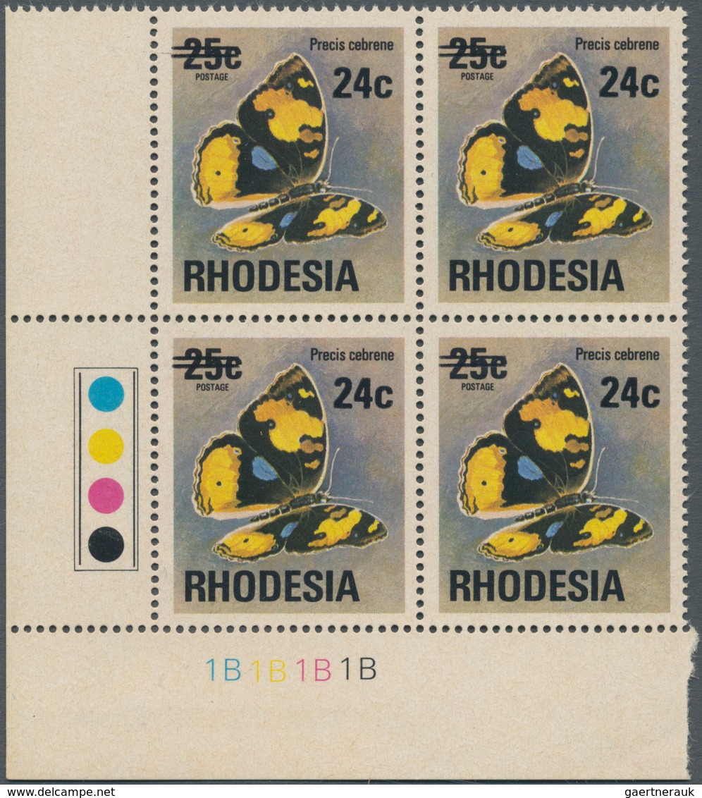 Rhodesien: 1972/1980, Nice Accumulation Incl. ZIMBABWE With Only Complete Sets And Miniature Sheets - Sonstige & Ohne Zuordnung