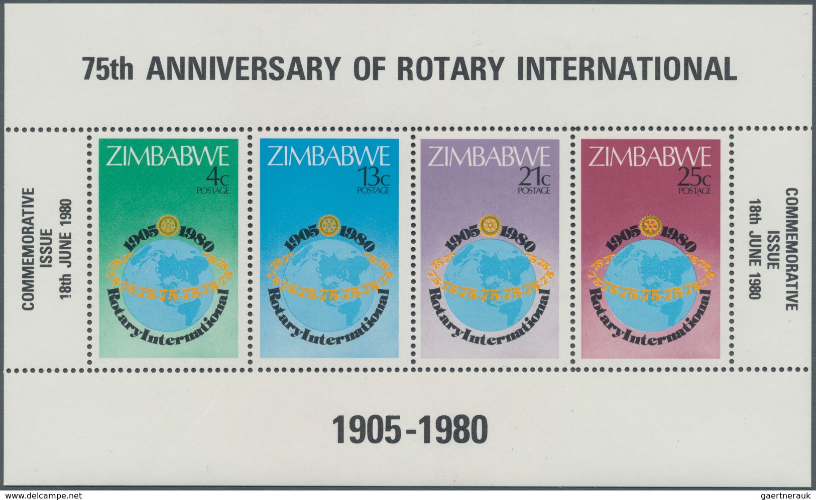 Rhodesien: 1972/1980, Nice Accumulation Incl. ZIMBABWE With Only Complete Sets And Miniature Sheets - Sonstige & Ohne Zuordnung