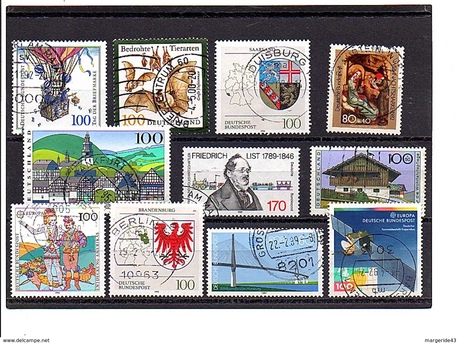 ALLEMAGNE RFA LOT D'OBLITERES - Vrac (max 999 Timbres)