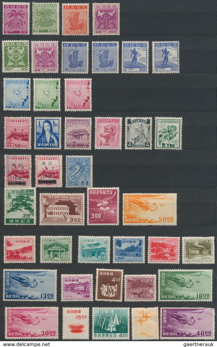 Riukiu - Inseln / Ryu Kyu: 1948/71, Mint Never Hinged And Largely Compelte Collection In Stockbook, - Ryukyu Islands