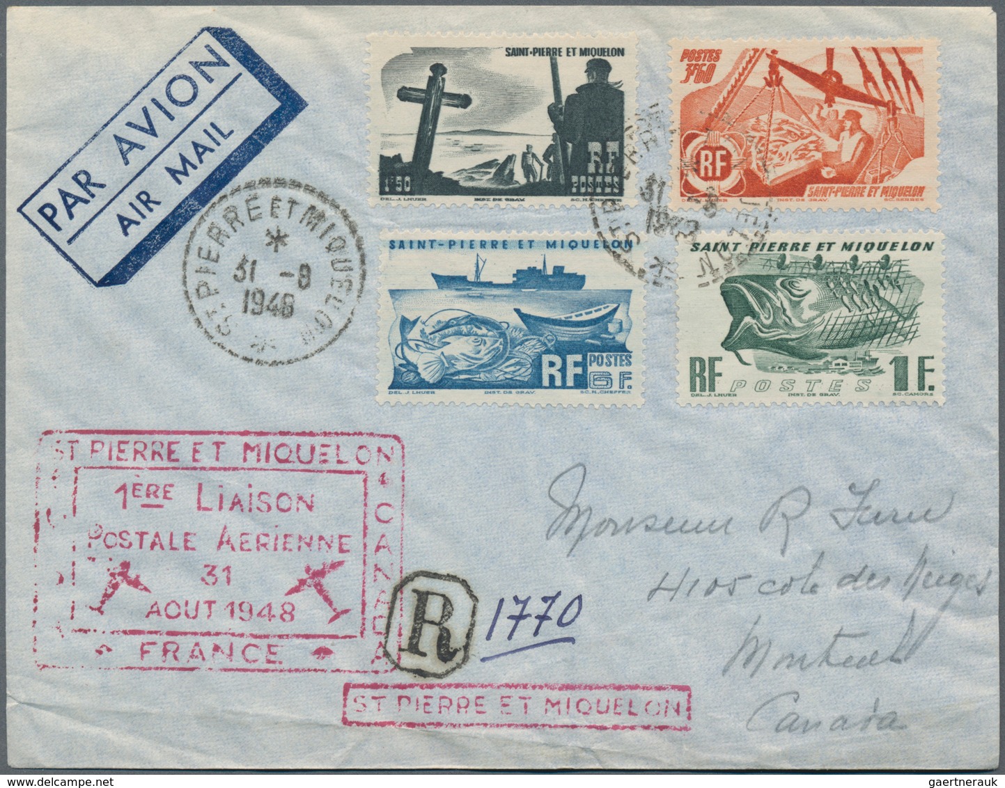 St. Pierre und Miquelon: 1923/2006, assortment of apprx. 57 covers/cards with many attractive and in