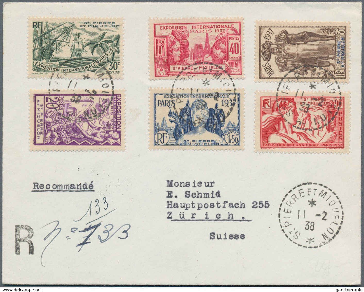 St. Pierre und Miquelon: 1923/2006, assortment of apprx. 57 covers/cards with many attractive and in