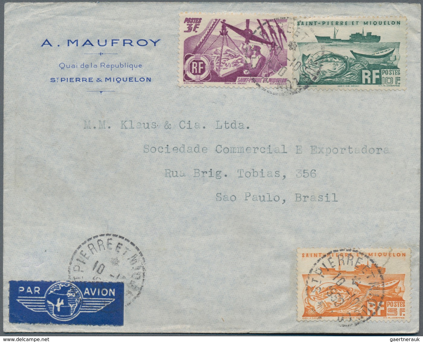 St. Pierre und Miquelon: 1923/2006, assortment of apprx. 57 covers/cards with many attractive and in