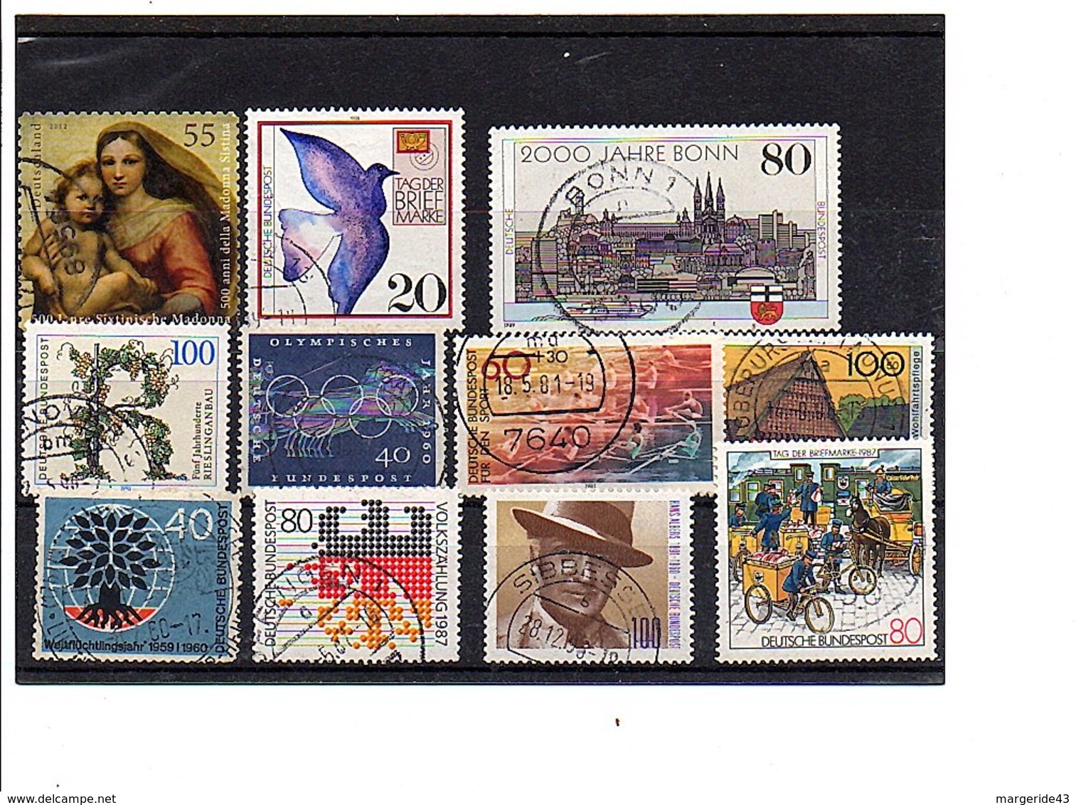 ALLEMAGNE RFA LOT D'OBLITERES - Vrac (max 999 Timbres)