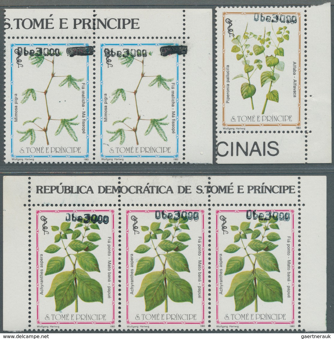 St. Thomas Und Prinzeninsel - Sao Thome E Principe: 1998, Medicinal Plants Complete Set Of Three Dif - São Tomé Und Príncipe