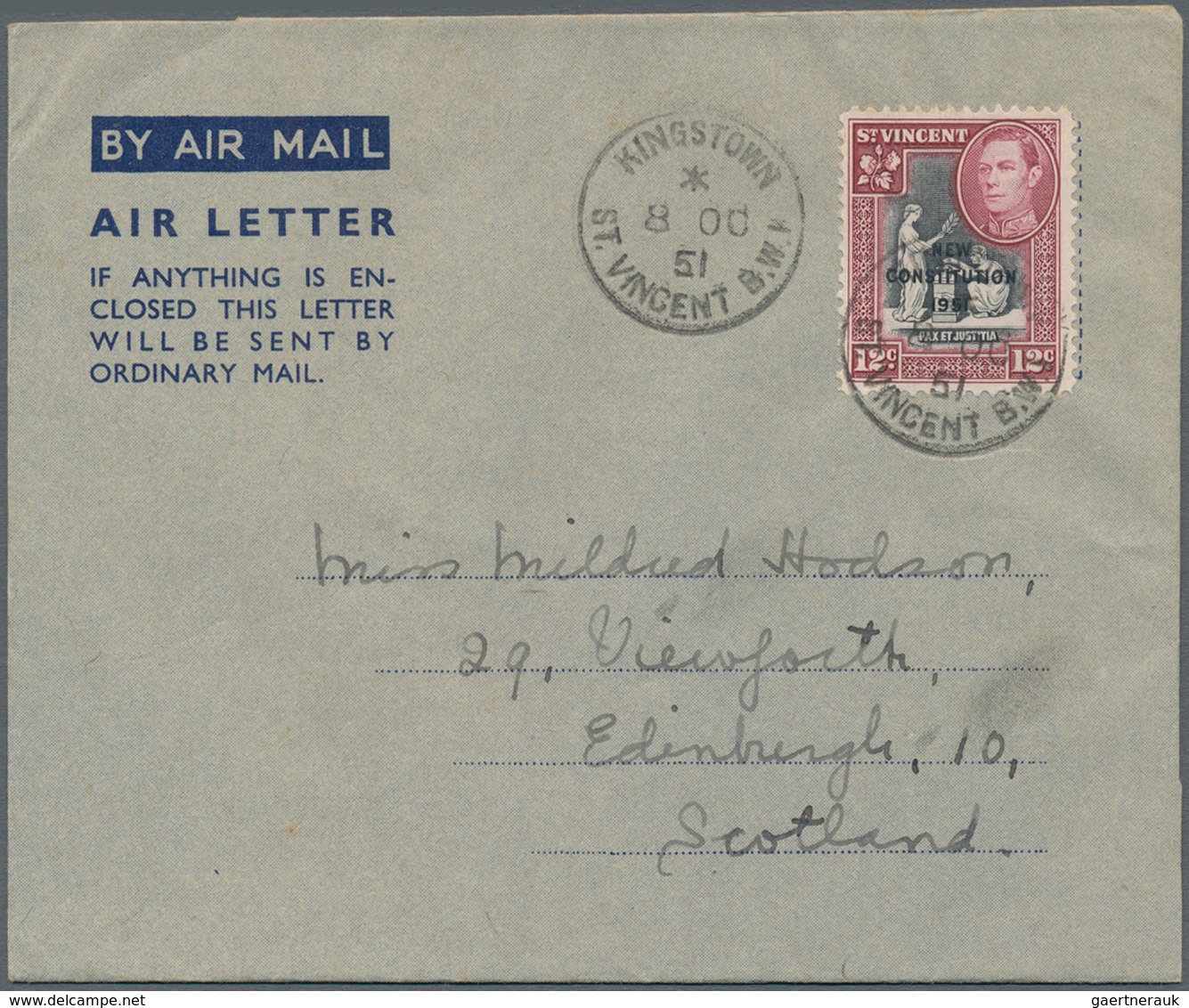 St. Vincent: 1951/90 (ca.) AEROGRAMMES Ca. 153 Airletters Mostly Unused Different Types, Different W - St.Vincent (1979-...)