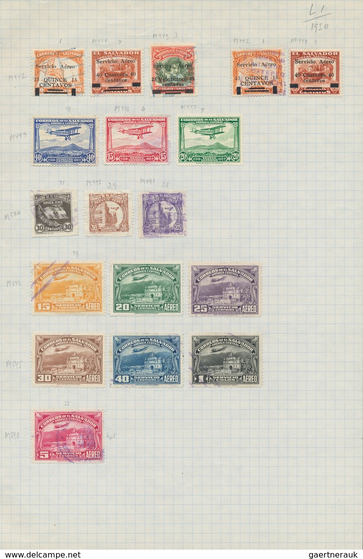 El Salvador: 1867/1960 (ca.), Used And Mint Collection/accumulation On Leaves/stockpage, With Plenty - El Salvador