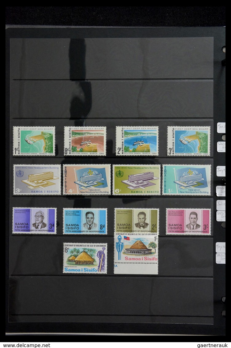 Samoa: 1886-1995: Well Filled, MNH And Mint Hinged Collection Samoa 1886-1995 On Hagner Stockpages I - Samoa