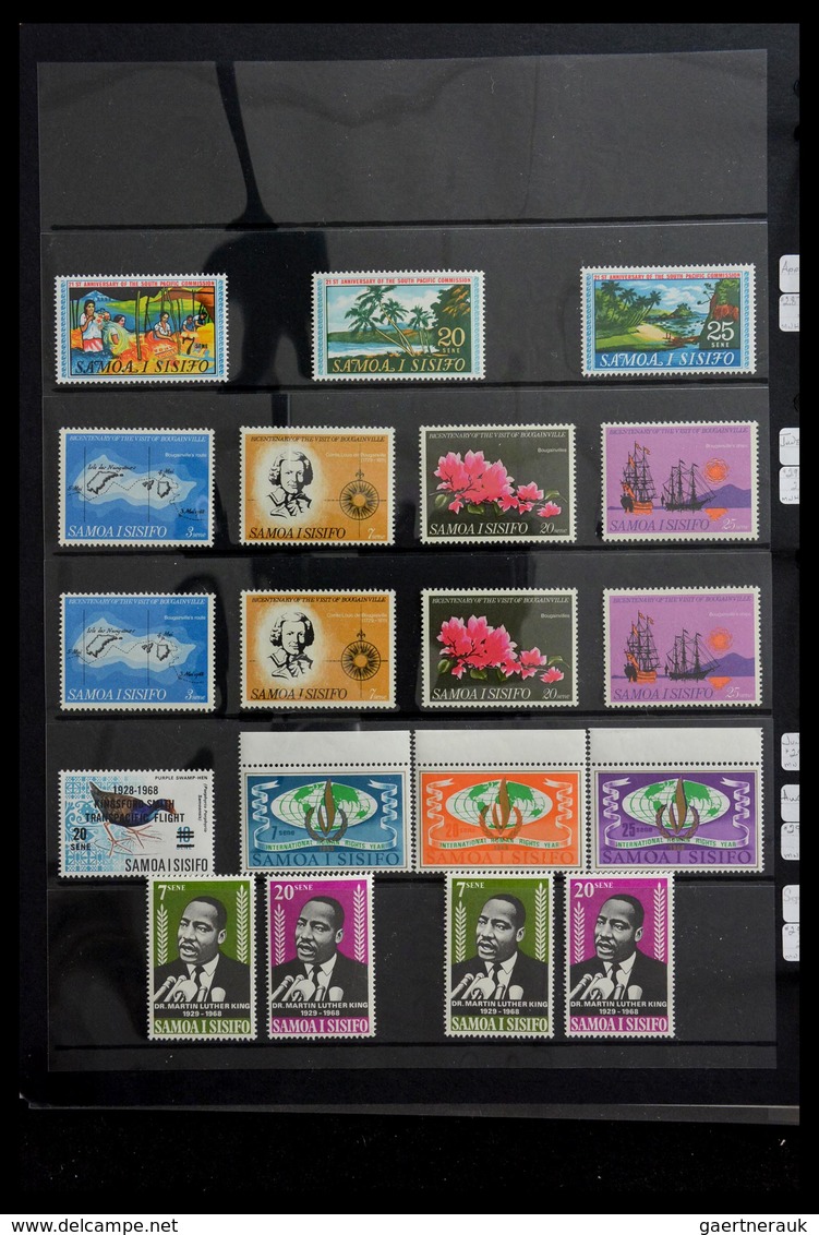 Samoa: 1886-1995: Well Filled, MNH And Mint Hinged Collection Samoa 1886-1995 On Hagner Stockpages I - Samoa