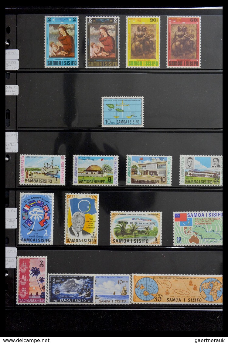 Samoa: 1886-1995: Well filled, MNH and mint hinged collection Samoa 1886-1995 on Hagner stockpages i