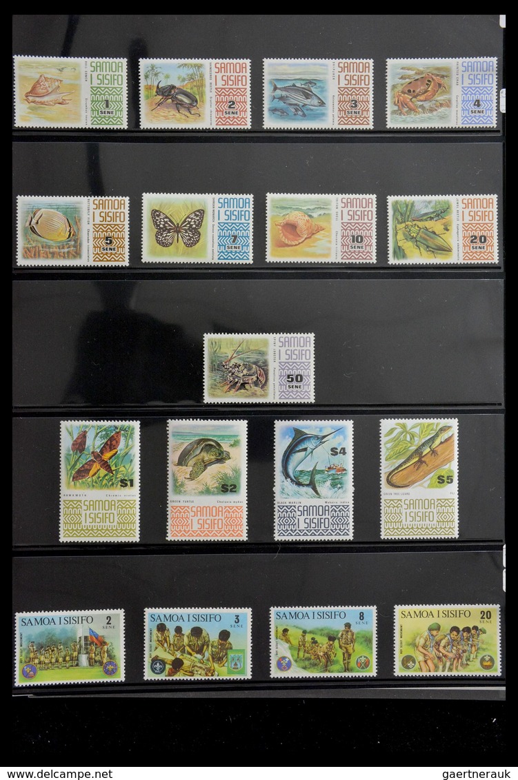 Samoa: 1886-1995: Well filled, MNH and mint hinged collection Samoa 1886-1995 on Hagner stockpages i