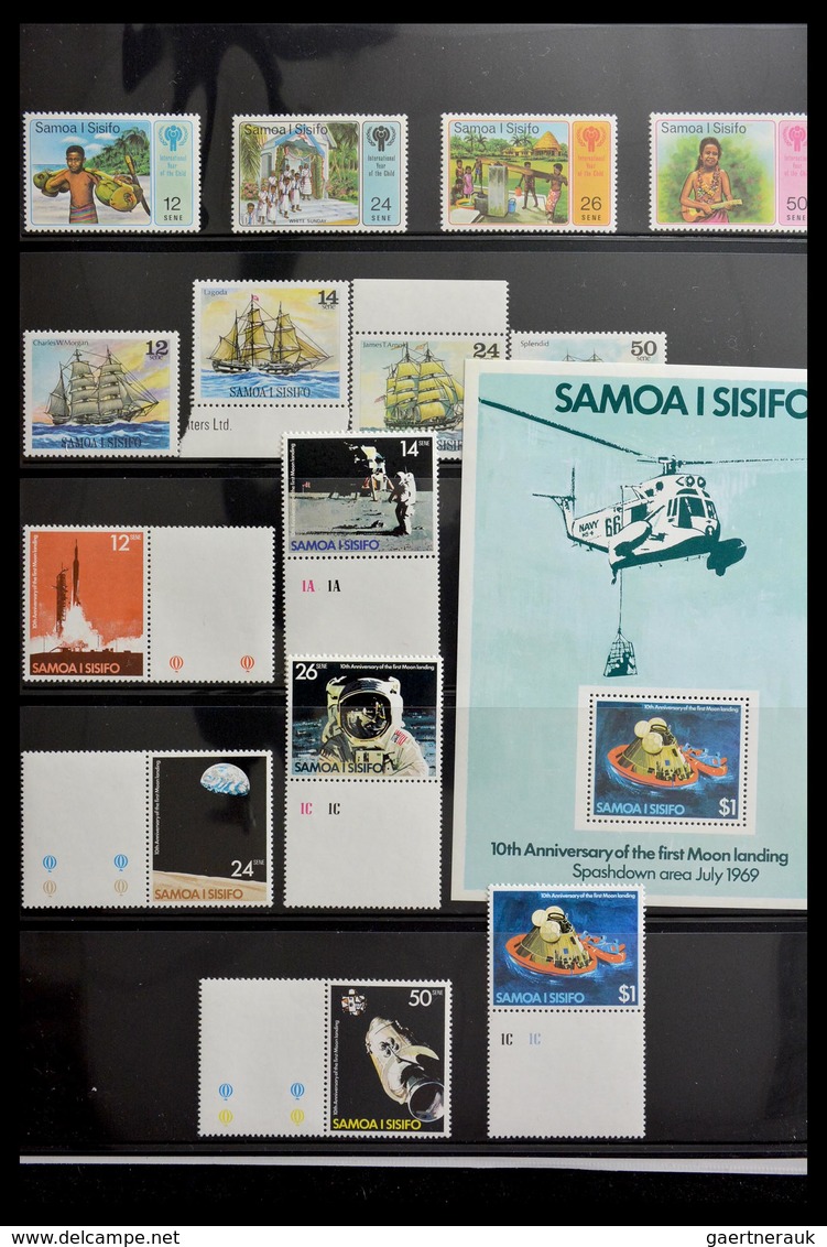 Samoa: 1886-1995: Well filled, MNH and mint hinged collection Samoa 1886-1995 on Hagner stockpages i