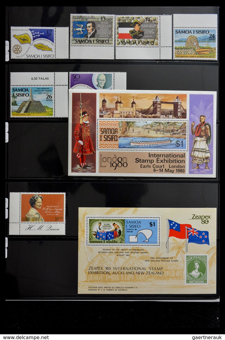 Samoa: 1886-1995: Well filled, MNH and mint hinged collection Samoa 1886-1995 on Hagner stockpages i