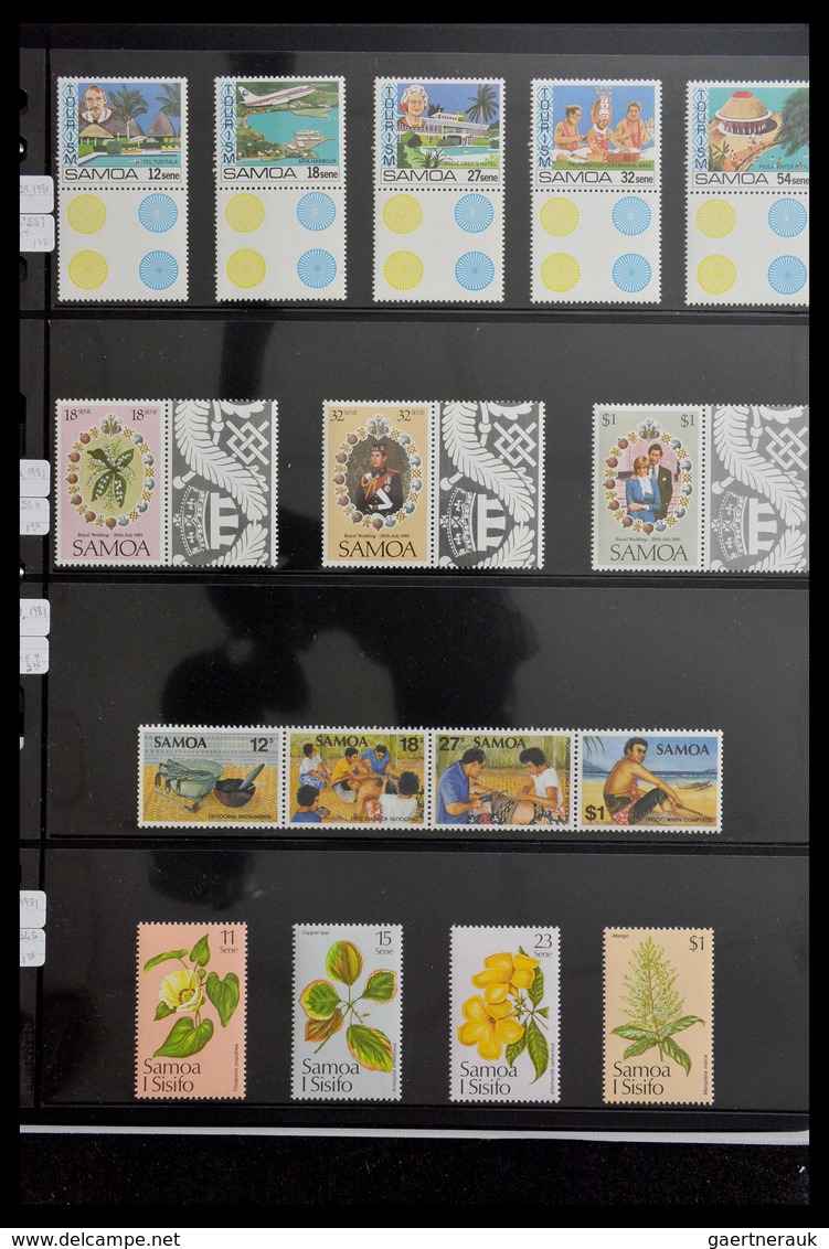 Samoa: 1886-1995: Well filled, MNH and mint hinged collection Samoa 1886-1995 on Hagner stockpages i