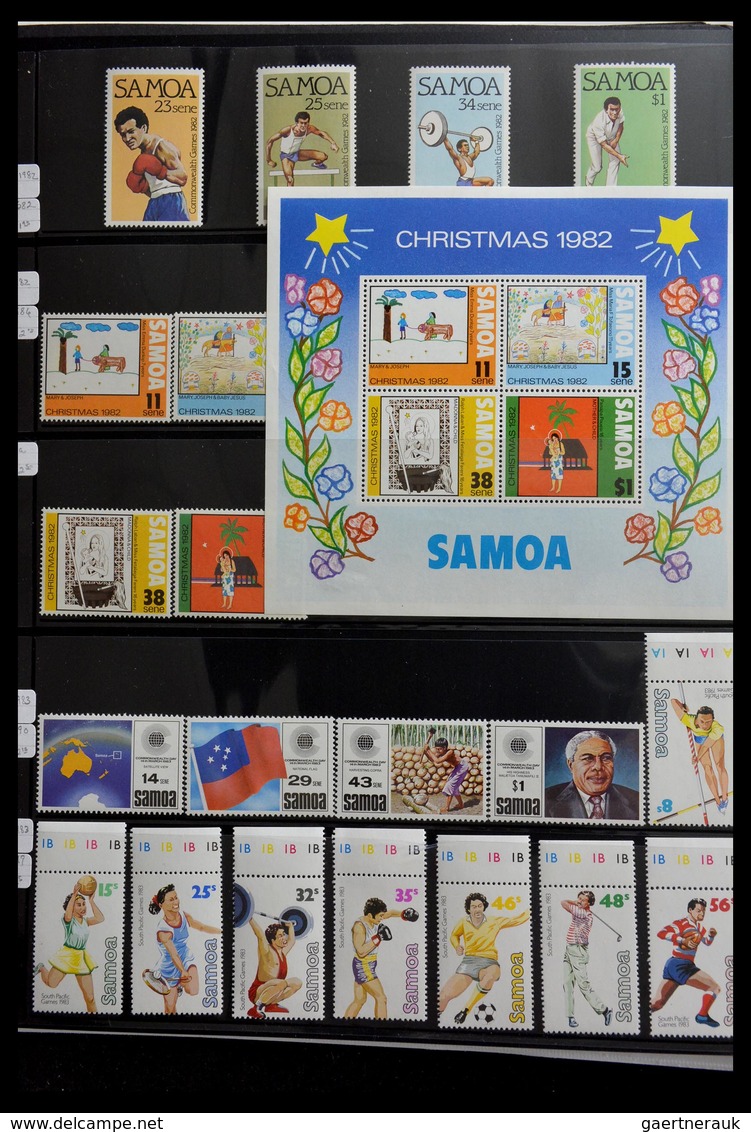 Samoa: 1886-1995: Well filled, MNH and mint hinged collection Samoa 1886-1995 on Hagner stockpages i