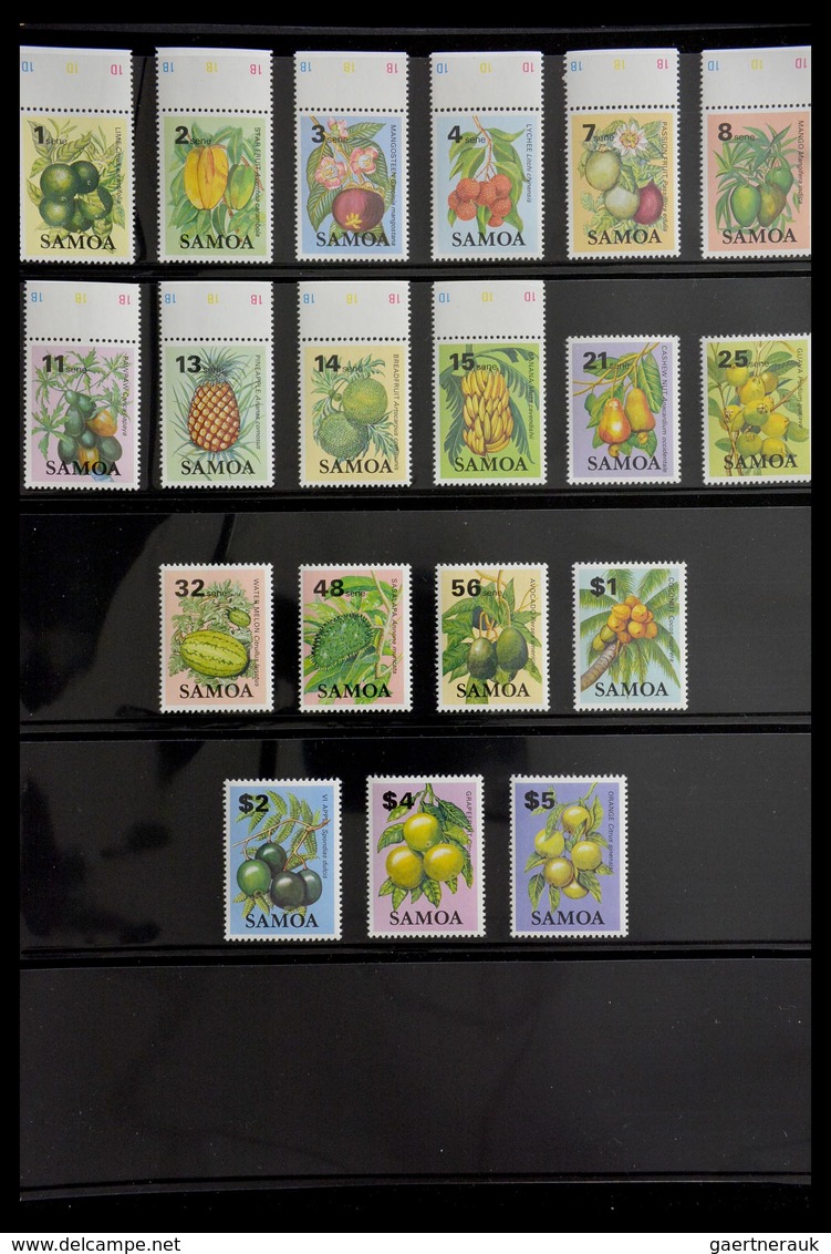 Samoa: 1886-1995: Well filled, MNH and mint hinged collection Samoa 1886-1995 on Hagner stockpages i