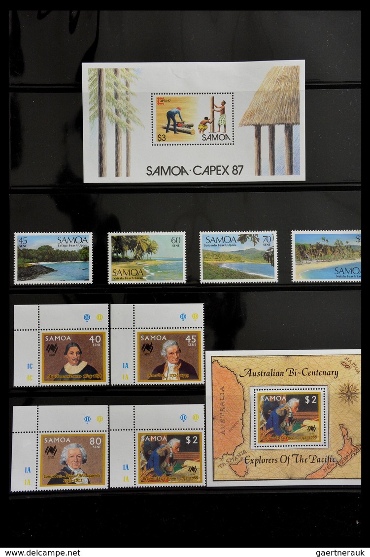 Samoa: 1886-1995: Well filled, MNH and mint hinged collection Samoa 1886-1995 on Hagner stockpages i