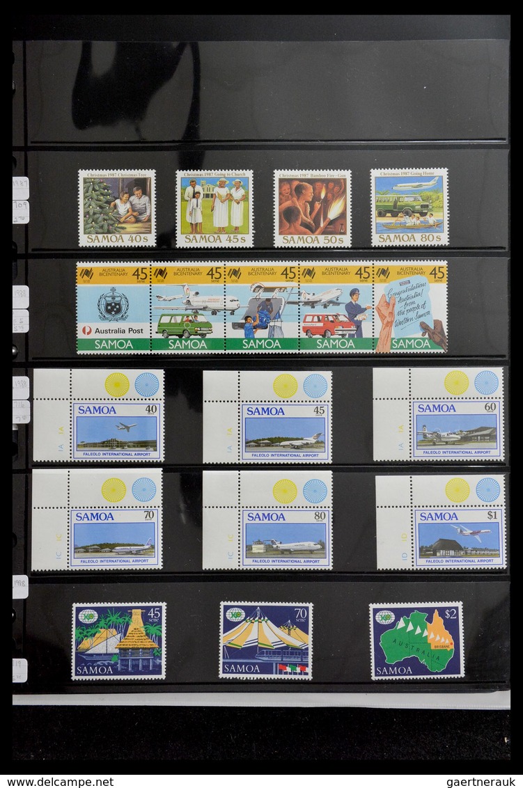 Samoa: 1886-1995: Well filled, MNH and mint hinged collection Samoa 1886-1995 on Hagner stockpages i