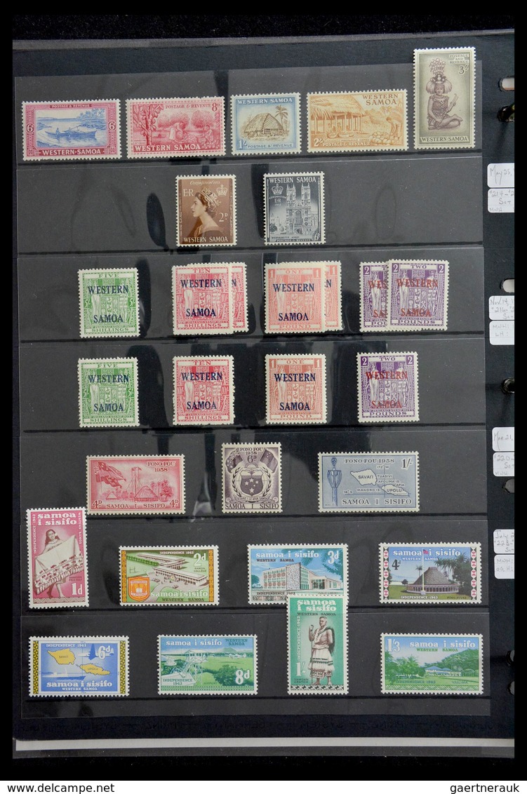 Samoa: 1886-1995: Well filled, MNH and mint hinged collection Samoa 1886-1995 on Hagner stockpages i