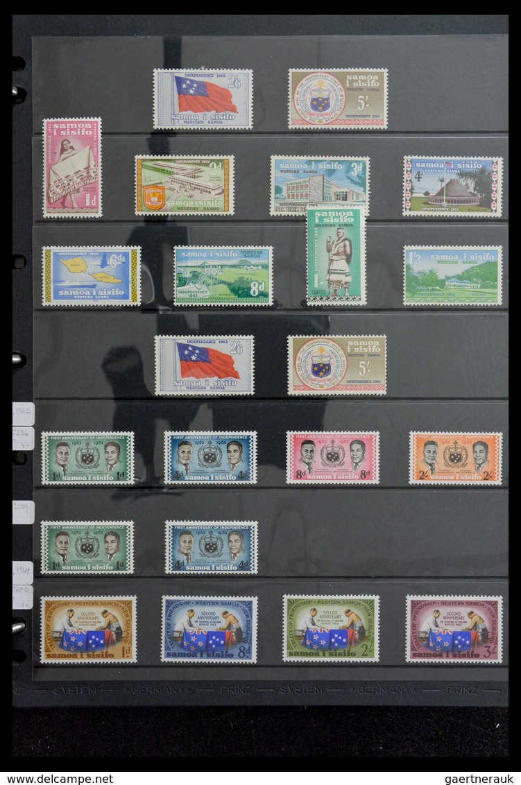 Samoa: 1886-1995: Well filled, MNH and mint hinged collection Samoa 1886-1995 on Hagner stockpages i