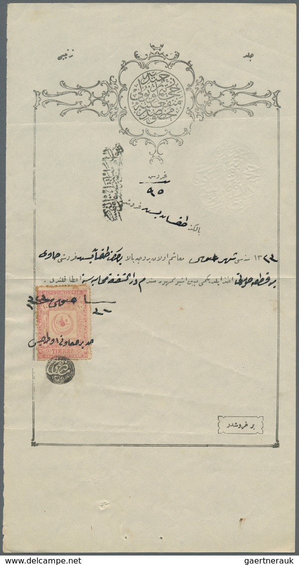 Saudi-Arabien - Hedschas: 1905-10, Five Hejaz Railway Documents With Ottoman / Turkey Revenue Stamps - Saudi-Arabien