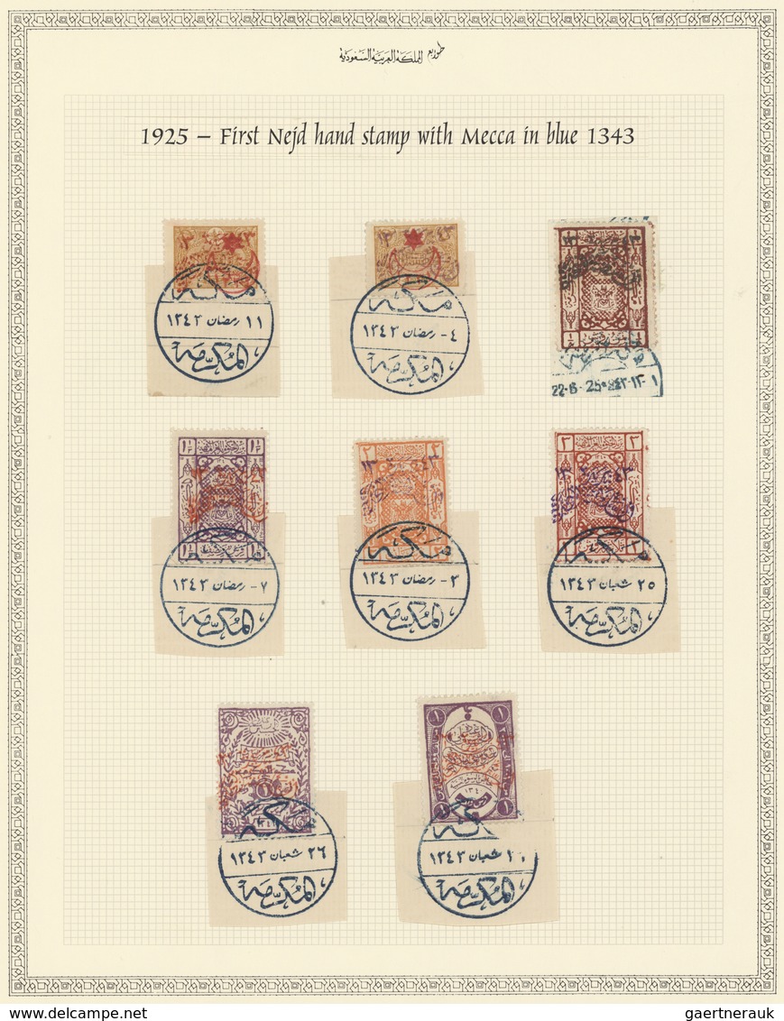 Saudi-Arabien: 1925, Hejaz Nejd Collection Of Used Early Overprinted Issues, Scarce Mekka And Djedda - Saudi-Arabien