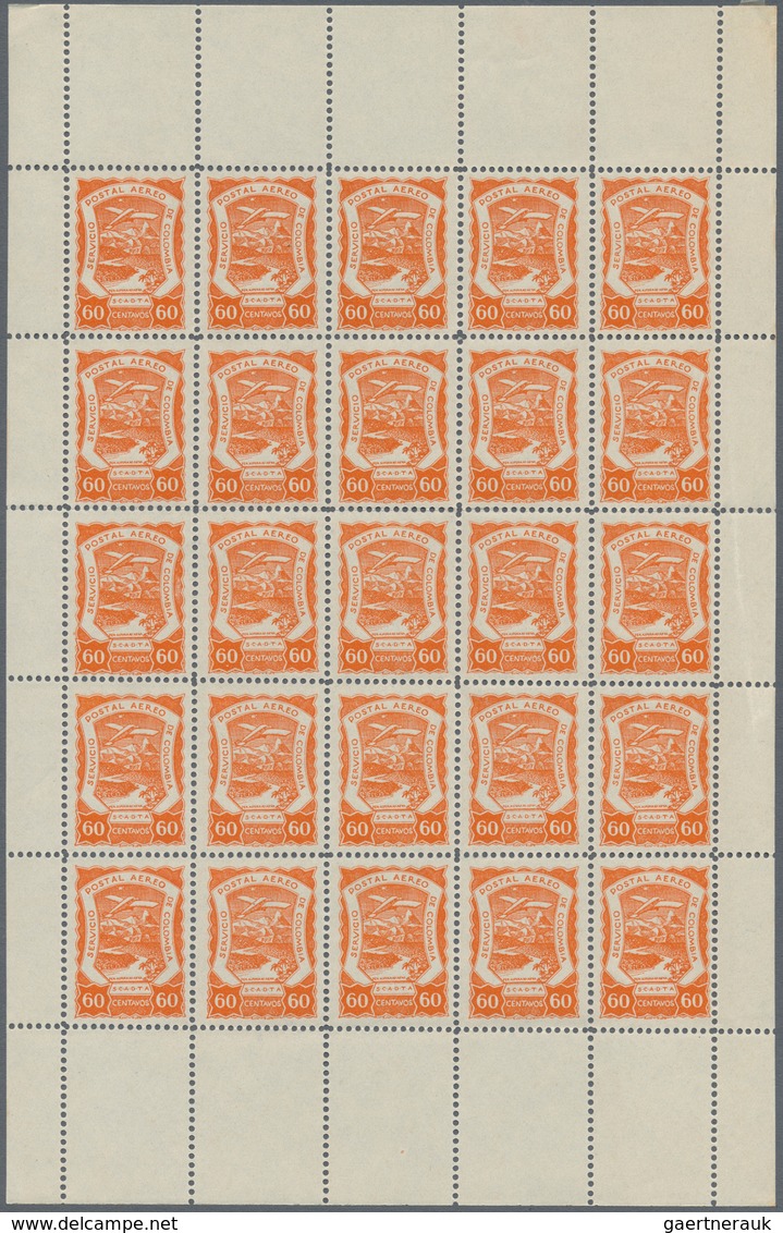 SCADTA - Ausgaben Für Kolumbien: 1921/1923, "SERVICIO POSTAL AERO DE COLOMBIA", 10c., 15.c., 20c., 3 - Kolumbien