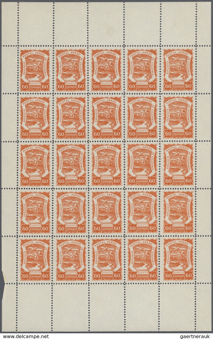 SCADTA - Ausgaben Für Kolumbien: 1921/1923, Pictorials "DE COLOMBIA", 5c. Orange, 10c. Slate, 20c. B - Kolumbien