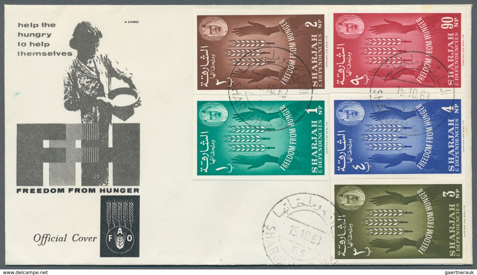 Schardscha / Sharjah: 1963/1964, Assortment Of 21 Cacheted "f.d.c." (some Dates Differ From Those St - Schardscha