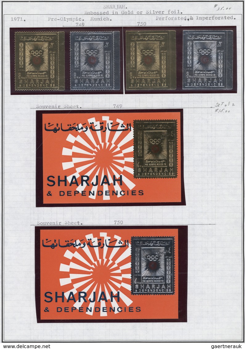 Schardscha / Sharjah: 1963/1972, mint and used collection in a thick album, well collected throughou