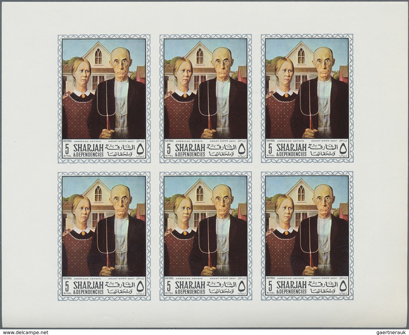 Schardscha / Sharjah: 1968, American Paintings, 480 Sets Of This Issue Perfor. And 35 Sets Imperf. I - Schardscha