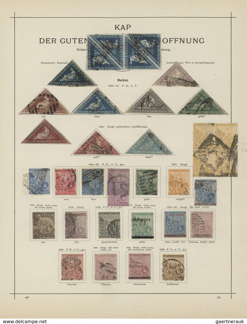 Kap Der Guten Hoffnung: 1853-1882, Prachtsammlung Mit 13 Voll- Bis Teils Breitrandigen Dreiecken, Da - Kap Der Guten Hoffnung (1853-1904)