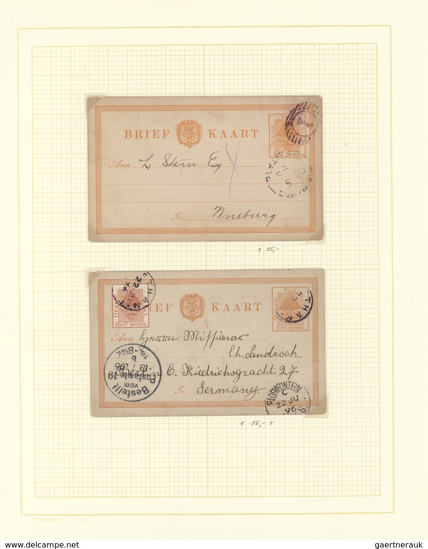 Oranjefreistaat: 1890-1910, ORANJE VRIJ STAAT & ORANGE RIVER COLONY : Selection Of Stationerys, Card - Oranje-Freistaat (1868-1909)