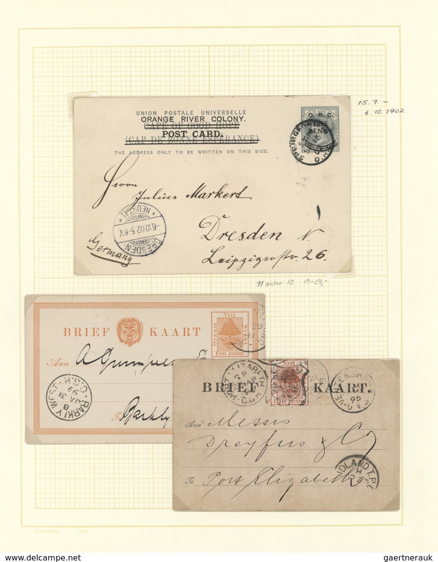 Oranjefreistaat: 1890-1910, ORANJE VRIJ STAAT & ORANGE RIVER COLONY : Selection Of Stationerys, Card - Oranje-Freistaat (1868-1909)