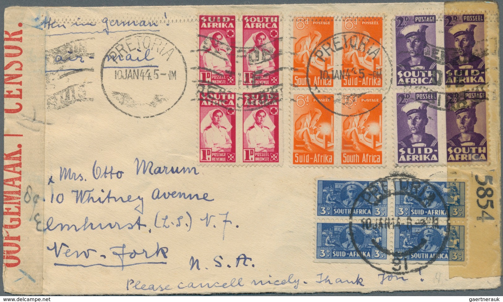 Südafrika: 1913/1955 (ca.), Accumulation With About 130 Covers Incl. Registered And Airmails, Offici - Gebraucht