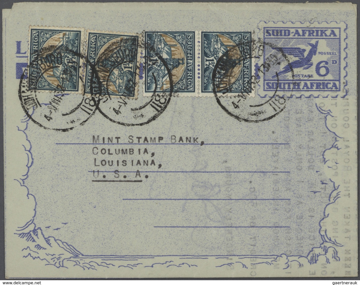 Südafrika: 1945/80 (ca.), AEROGRAMMES: Duplicated Accumulation Of About 280 Airletters, Lettercards - Gebraucht