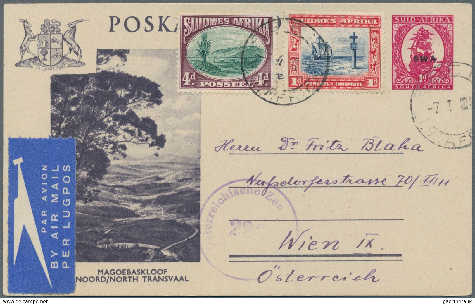 Südwestafrika: 1924/1965 (ca.), POSTAL STATIONERY: accumulation with about 85 used postal stationeri