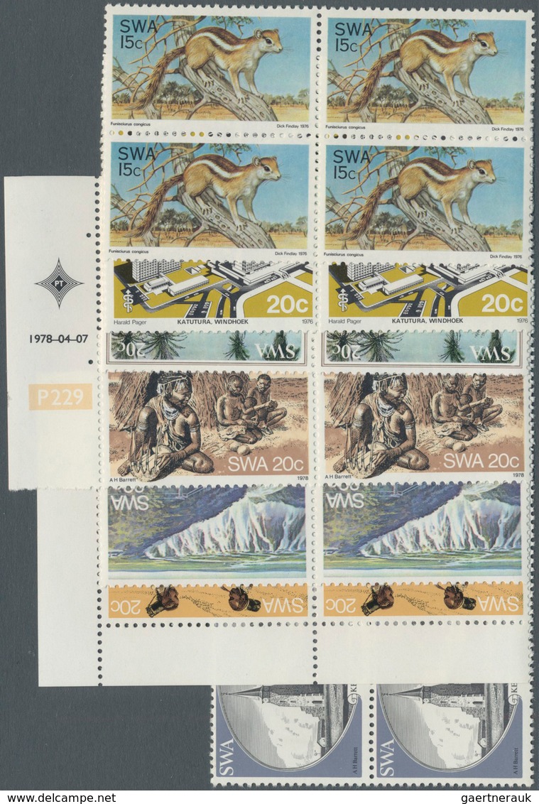 Südwestafrika: 1976/1978, Accumulation With Seven Different Complete Sets In Quantities Mostly In La - South West Africa (1923-1990)