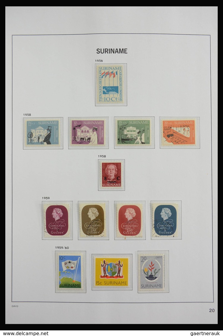 Surinam: 1873-1975: Almost complete, MNH, mint hinged and used collection Surinam 1873-1975 in Davo