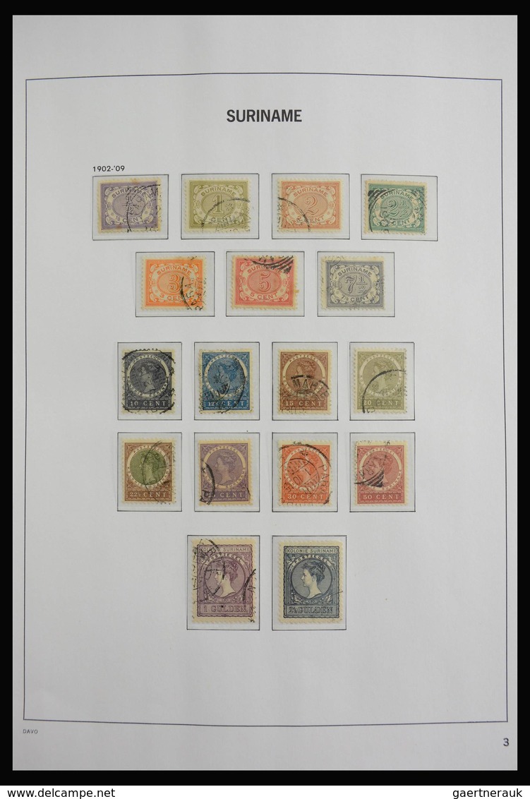 Surinam: 1873-1975: Almost complete, MNH, mint hinged and used collection Surinam 1873-1975 in Davo