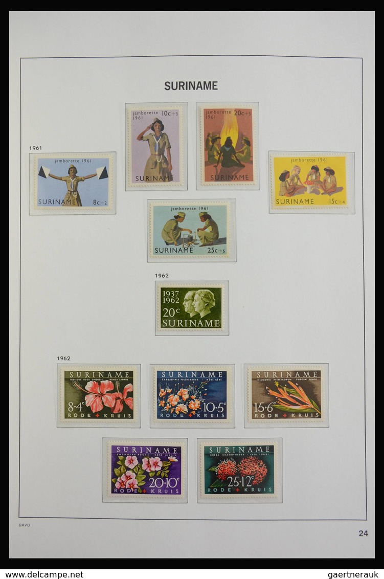 Surinam: 1873-1975: Almost complete, MNH, mint hinged and used collection Surinam 1873-1975 in Davo