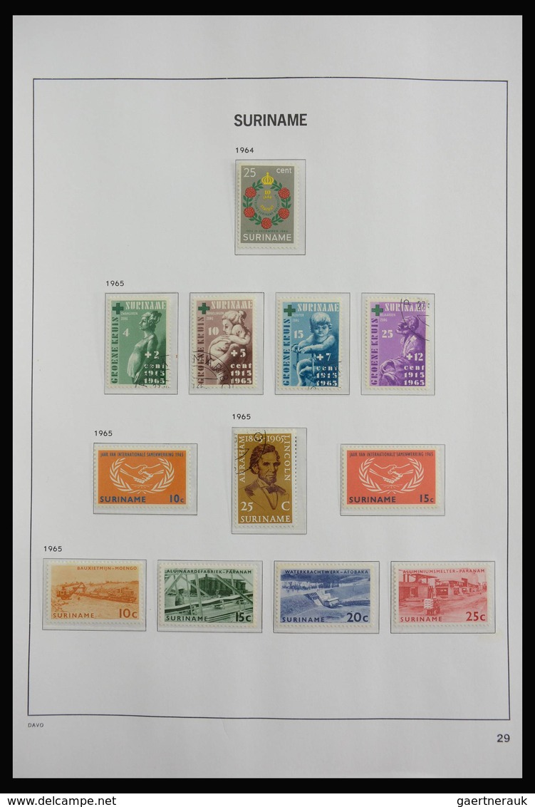 Surinam: 1873-1975: Almost complete, MNH, mint hinged and used collection Surinam 1873-1975 in Davo