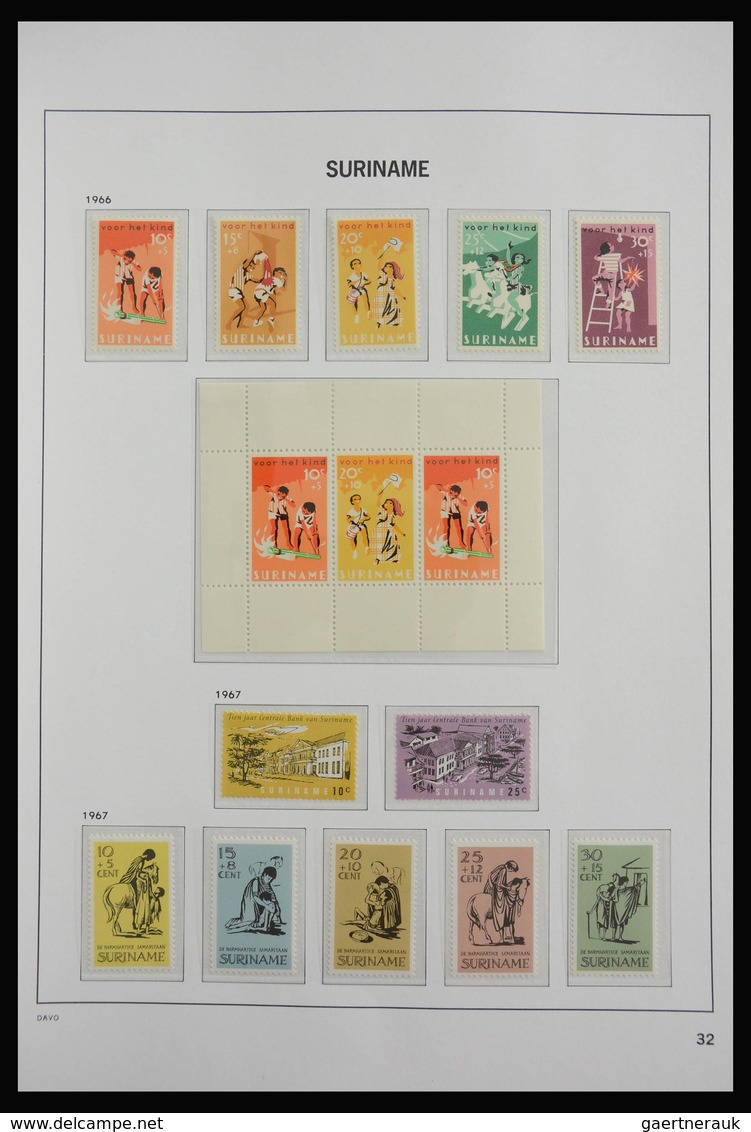 Surinam: 1873-1975: Almost complete, MNH, mint hinged and used collection Surinam 1873-1975 in Davo