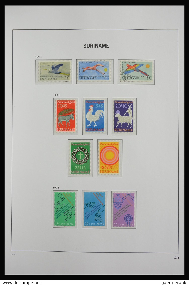 Surinam: 1873-1975: Almost complete, MNH, mint hinged and used collection Surinam 1873-1975 in Davo