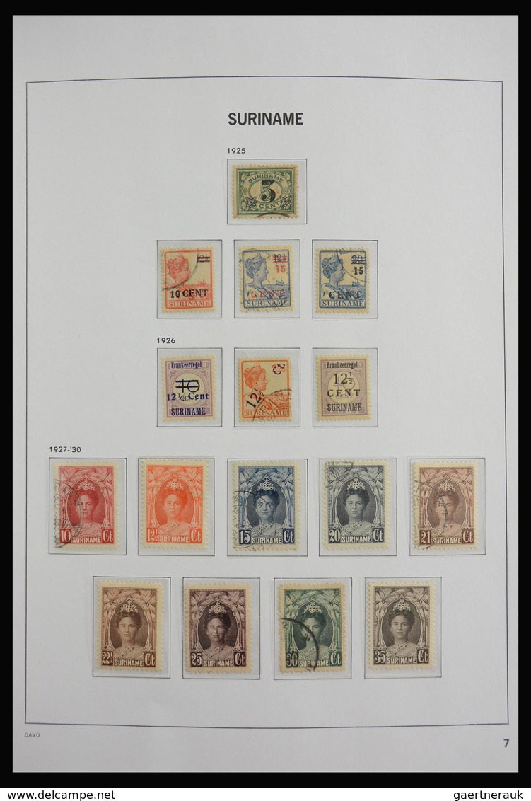 Surinam: 1873-1975: Almost complete, MNH, mint hinged and used collection Surinam 1873-1975 in Davo